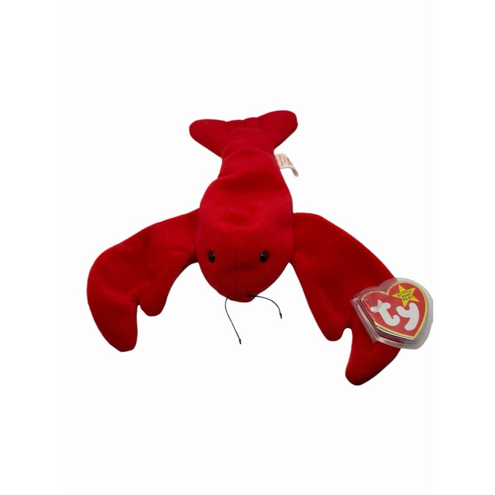 Ty Pinchers the Lobster Beanie Babies 1993 Retired Red w/ Tag Errors MINT